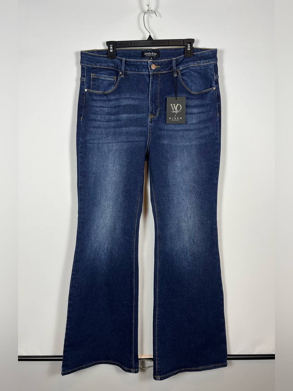 Wild Oak Boutique x Risen High Rise Flare Jeans Size 2XL Inseam 35” NWT